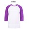 Cottonbell Ladies Baseball Three-Quarter Sleeve Vrewneck Tee Tee Comfortable Pack Of 6
